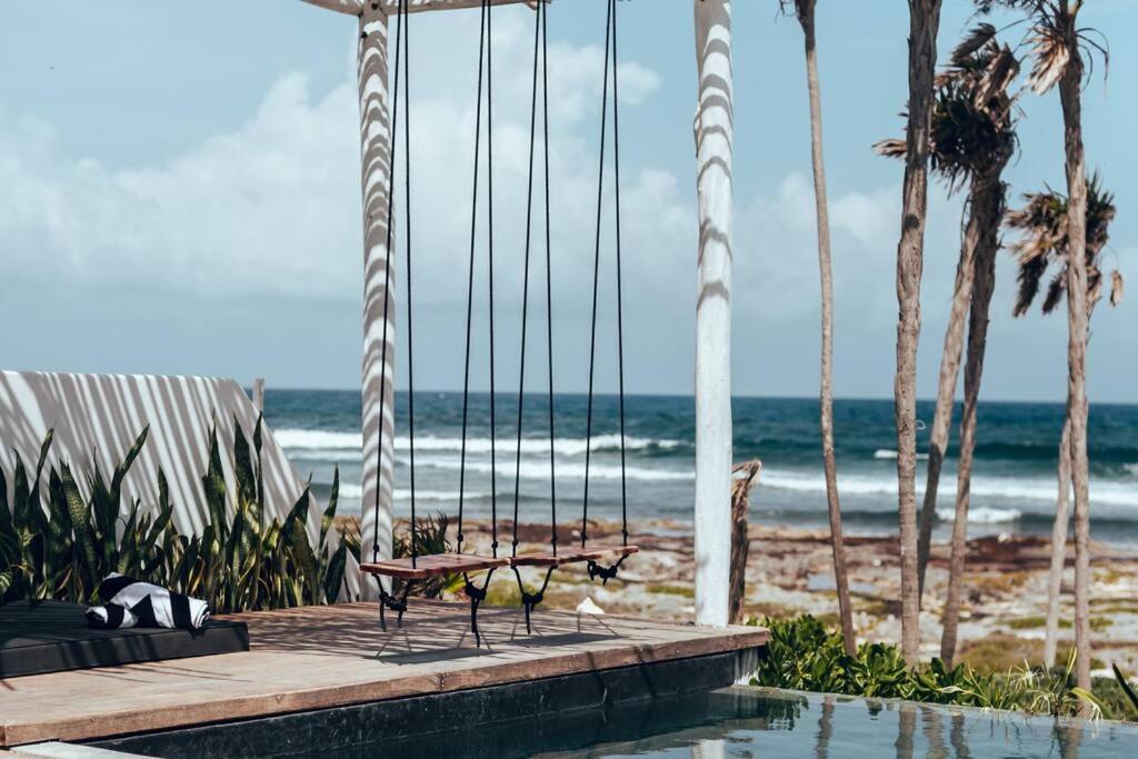 Tulum Beachfront Villa I'Ik By Casa Xuul Тулум Екстериор снимка